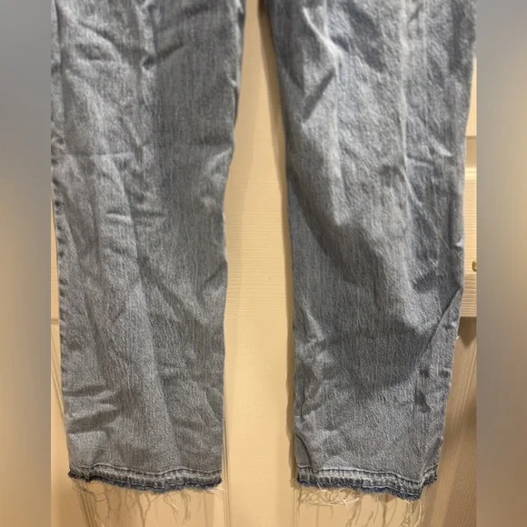 PacSun High Rise Bootcut Jeans Size 30 Stretch Light Wash Raw Hem - Picture 9 of 10